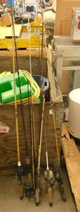 Lot of fishing poles