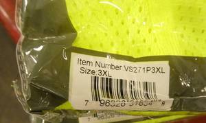 Lot of 3 size 3XL Hi-Vis safety vests