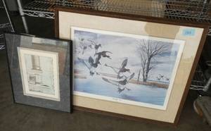 2 framed pictures