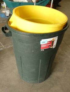 Two garbage cans 28 and 32 gal