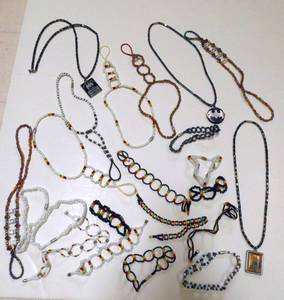 Lot of all new beaded necklaces, bracelets and keychains