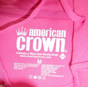 Super Cute bright pink Door County WI New zip hoodie Ladies Medium