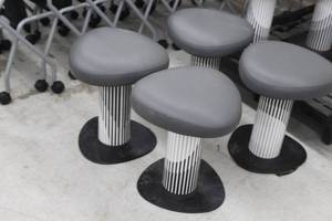 Lot of (4) Padded Conference Stools