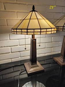 Milk Glass Mission Lamp Triplets