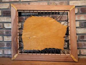 Pyrographic Northern Pike on Tanned Hide