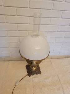 Vintage Milk Glass Parlor Lamp