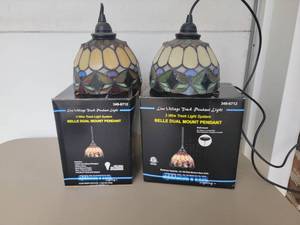 Stain Glass 3 Wire Rail Lighting
