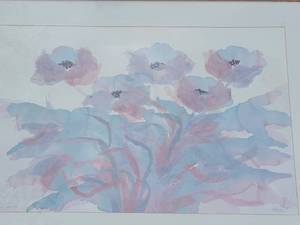 Modern Contemporary Watercolor Poppies