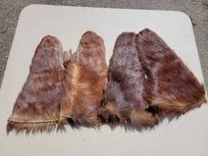 Vintage Moose Fur Mittens
