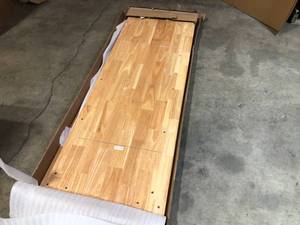 lot 28 image: Husky 72 in. Solid Wood Work Surface for Ready-to-Assemble 6 ft. Adjustable Height Workbench - Good Condition - Review all pictures