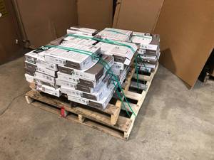 lot 29 image: TrafficMaster Bodden Bay 12 in. x 12 in. Grey Peel and Stick Vinyl Tile (30 sq. ft.  case) - 40 cases - Review all pictures