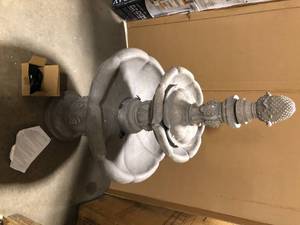 lot 41 image: LuxenHome Pineapple 3-Tier Outdoor Fountain - HAS DAMAGE at the bottom - Review all pictures