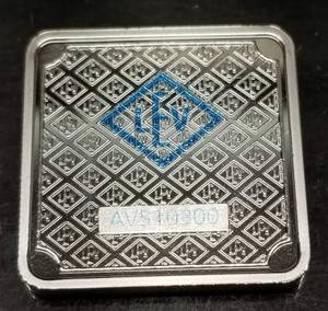 1 TROY OZ .999 FINE SILVER GERMAN GIEGER SQUARE