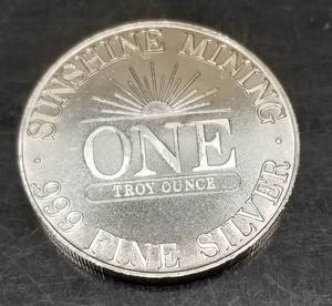 1 TROY OZ .999 FINE SILVER EARLY EDITION SUNSHINE MINT ROUND