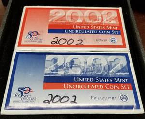 2002 US P & D MINT SETS AS PICTURED