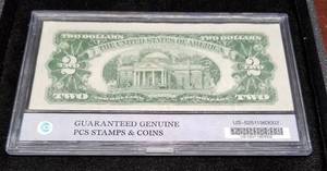 1963 US $2 RED SEAL FEDERAL RESERVE NOTE