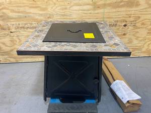 lot 3 image: HAMPTON BAY Crossridge 50,000 BTU Antique Bronze Gas Fire Pit