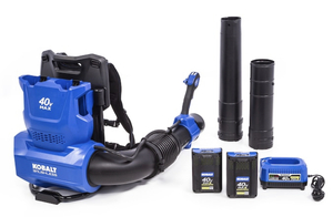 lot 5 image: KOBALT 40-volt 690-CFM 135-MPH Brushless Backpack Cordless Electric Leaf Blower 4 Ah (Battery & Charger Included)