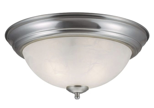 lot 47 image: DESIGN HOUSE Millbridge 2-Light Satin Nickel Ceiling Light