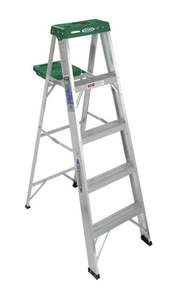 lot 50 image: WERNER 350 Aluminum 5-ft Type 2- 225-lb Capacity Step Ladder