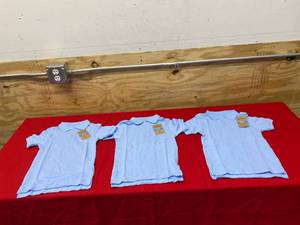 lot 53 image: DOCKERS Lot of 3- Boys Polo Shirts in Light Blue- M(56) Regular