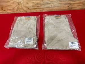 lot 58 image: DOCKERS Lot of 2 Pairs of- Boys Khaki Pants (Size 16 Regular and 20 Regular)