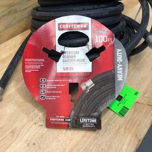 lot 99 image: CRAFTSMAN 100ft x 58 Premium Rubber Garden Hose