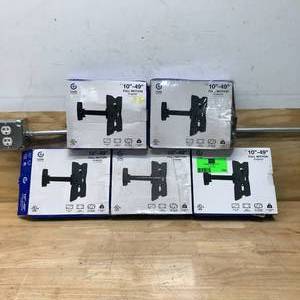 lot 103 image: CORE INNOVATIONS Lot of Full Motion TV Mounts - 10-49 - STORE RETURNS