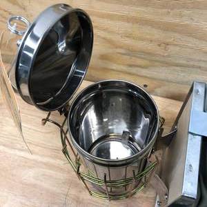 lot 112 image: HEATH Bee Keeping Stainless Steel Bee Hive Smoker