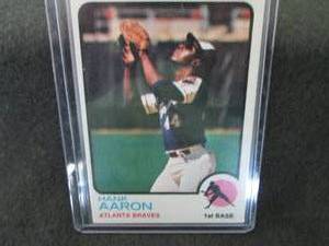 1. 1973 Topps Hank Aaron Card...