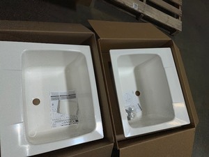 MUSTEE 22 in. x 25 in. x 13.75 in. Molded Fiberglass Drop in Utility Sink in White