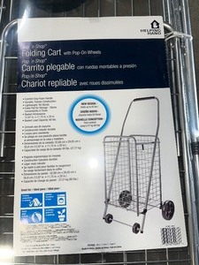 Helping Hand Silver Metal Cleaning Cart with Pop n. Shop Feature