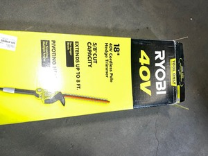 RYOBI 40V 18 in. Cordless Battery Pole Hedge Trimmer (Tool-Only)