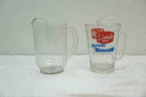 Schmidt glass beer pitcher