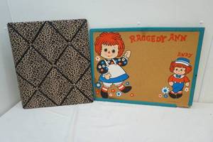 Raggedy Ann corkboard and cheetah pinboard
