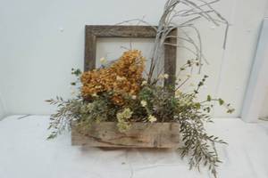 rustic wood planter