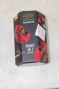 lot 1009 image: Garmin Vivofit Jr. 2 Star Wars Dark Side Theme Fitness Watch (in original box)