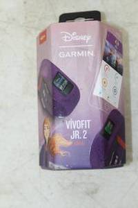 lot 1010 image: Garmin Vivofit Jr. 2 Disney Anna Theme Fitness Watch (in original box)