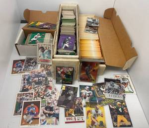 Group Of Misc. Football Cards Some With Protective Sleeves