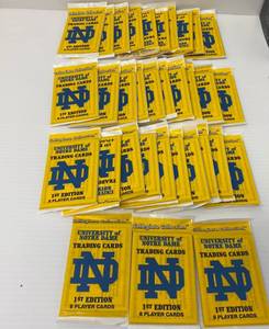 Unopened University Of Notre Dame Trading Trading Cards