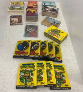 Group Vintage Disney And Super Hero Trading Cards Including Dick Tracy, TMNT And More (Some In Unopened Packs)