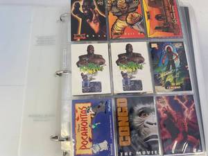 Book Full Of Misc. Trading Cards Including Superhero And Sports