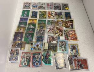 Group Of Misc. Football Cards In Protective Sleeves
