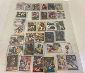 Group Of Misc. Football Cards In Protective Sleeves
