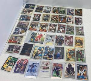 Group Of Misc. Football Cards In Protective Sleeves (Some Autographs)