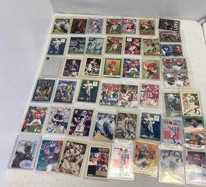 Group Of Misc. Football Cards In Protective Sleeves