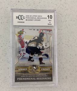 Beckett Graded 10 Mint 2005-06 Upper Deck Phenomenal Beginnings #9 Sidney Crosby Hockey Card