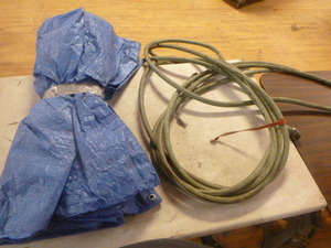 Tarp and Garden Hose