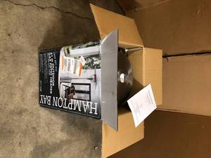 lot 5 image: Hampton Bay 48000 BTU Stainless Steel Patio Heater - Customer Returns  - Review all pictures