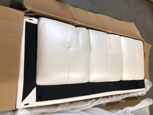 lot 12 image: Star Home Living   2-Piece-White-Faux Leather-6 Seats-L-Shaped-Left Facing-Sectionals  - MIssing Center Table 2 PC Only Review all pictures